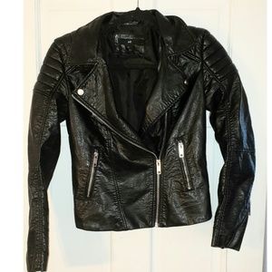 H&M faux leather moto jacket